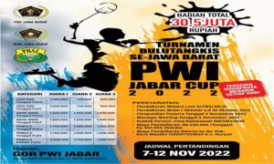 IKWI Jabar Gelar Turnamen Bulutangkis PWI Jabar Cup