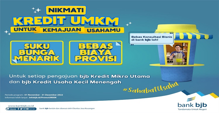 Kabar gembira bagi pelaku udara mikro kecil dan menengah (UMKM). Di tengah upaya recovery akibat pandemi Covid-19, pelaku usaha berkesempatan mendapatkan pinjaman dengan suku bunga rendah dan fasilitas menarik lainnya. Program ini diharapkan bisa mempercepat berkembangnya pelaku usaha di Indonesia. Adalah program keringanan suku bunga dan biaya provisi khusus bagi pelaku UMKM. Program ini digagas oleh bank bjb yang diberikan kepada calon debitur ataupun debitur eksisting (mengulang/top up) yang mengajukan fasilitas kredit segmen UMKM. Tak main-main, untuk segmen kredit Mikro Utama bank bjb memberikan promo keringanan bunga 1,50% diatas SBDK. Sedangkan untuk kredit Usaha Kecil dan Menengah bank bjb memberikan keringanan dengan bunga 4,00% diatas SBDK. Sedangkan biaya provisi dibebaskan.