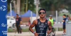 Atlet asal Jawa Barat, Rashif Amila Yaqin, menjadi penyumbang medali emas pertama untuk Indonesia dalam SEA Games 2023 Kamboja. Rashif yang berasal dari Kabupaten Bogor tersebut meraih medali emas pada Aquathlon-Men’s Individual yang berlangsung di Kep Beach, Kamboja, Sabtu (6/5/2023). Rashif mampu menyelesaikan perlombaan renang sejauh 500 meter dan lari sejauh 2,5 km dengan catatan total waktu 14 menit 28 detik.