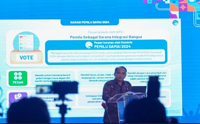 Menteri Komunikasi dan Informatika (Menkominfo), Budi Arie Setiadi, Dalam acara "Demi Indonesia Cerdas Memilih", menjabarkan, penyebaran isu hoaks naik jelang pemilu 2024. "Persebaran isu hoaks di tahun 2018-2019 berjumlah 714. Ada penurunan di tahun-tahun berikutnya. Namun, menjelang pemilu 2024 isu hoaks kembali naik menjadi 204 sejak Januari 2023- Januari 2024," ujar Budi, di Hotel Savoy Homann Kota Bandung Kamis 18 Januari 2024 . Ia menyebutkan, kekacauan informasi merupakan tantangan di era digital. Sebanyak 62 persen pengguna internet pernah melihat kekacauan informasi di media sosial. 87 persen di antaranya percaya disinformasi mempengaruhi politik di negaranya.