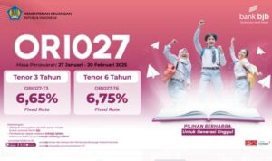 Investasi menjadi bagian penting dalam perencanaan keuangan jangka panjang. Salah satu pilihan investasi yang menawarkan keuntungan menarik adalah Surat Berharga Negara (SBN) Ritel. Saat ini, pemerintah telah membuka masa penawaran ORI027, yang dapat dibeli melalui berbagai agen distribusi, termasuk bank bjb. ORI027 hadir dengan dua pilihan tenor, yaitu 3 tahun dengan kupon 6,65% fixed rate dan 6 tahun dengan kupon 6,75% fixed rate